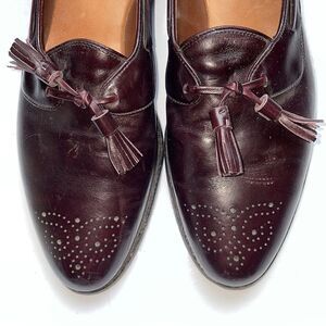 Allen Edmonds Windham burgundy leather oxford type slip‎ on dress shoes